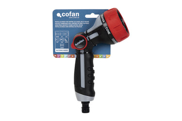 Cofan – Pistola de Riego 7 Modos con Control de Caudal | Diseño Ergonómico | Ideal para Jardín y Limpieza